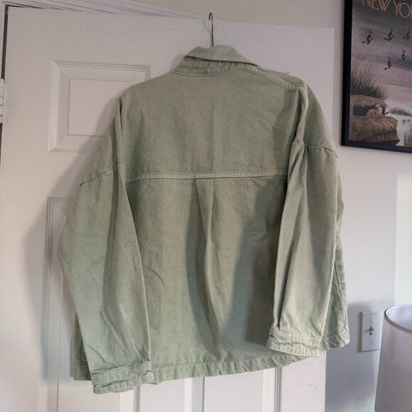 Zara Denim Jacket - Sage Green - Picture 3 of 4